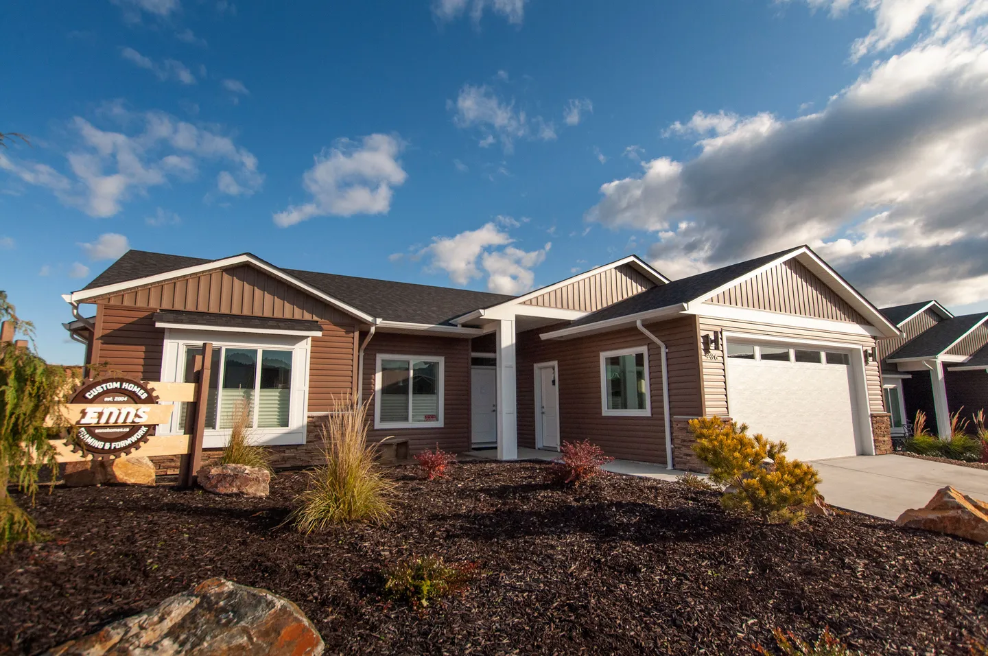 Exterior patio area of Desert Cove Show Home